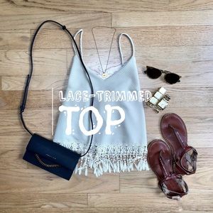 Lace Fringe Top